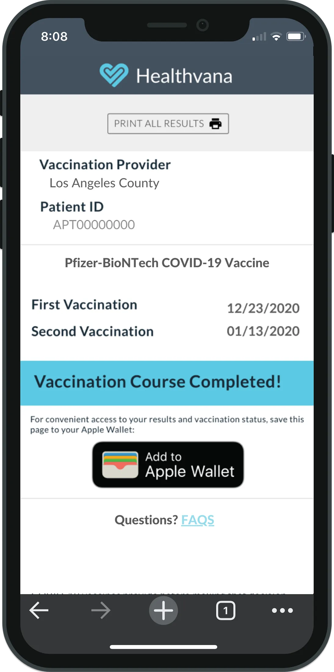 Los Angeles Vaccine Recipients Can Put the Proof in Apple Wallet - Bloomberg