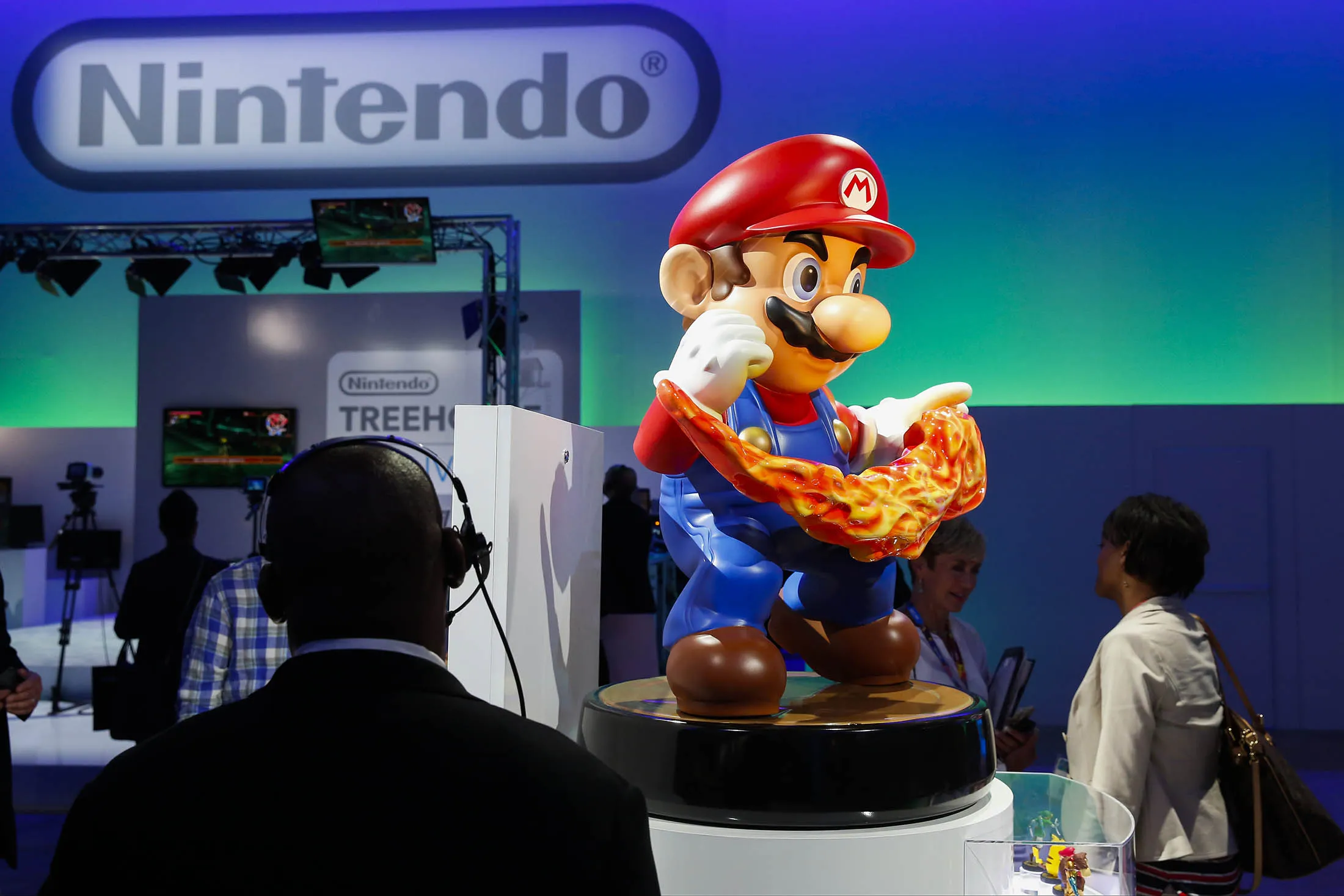 Mario from Nintendo's Super Mario Bros. video game franchise.
