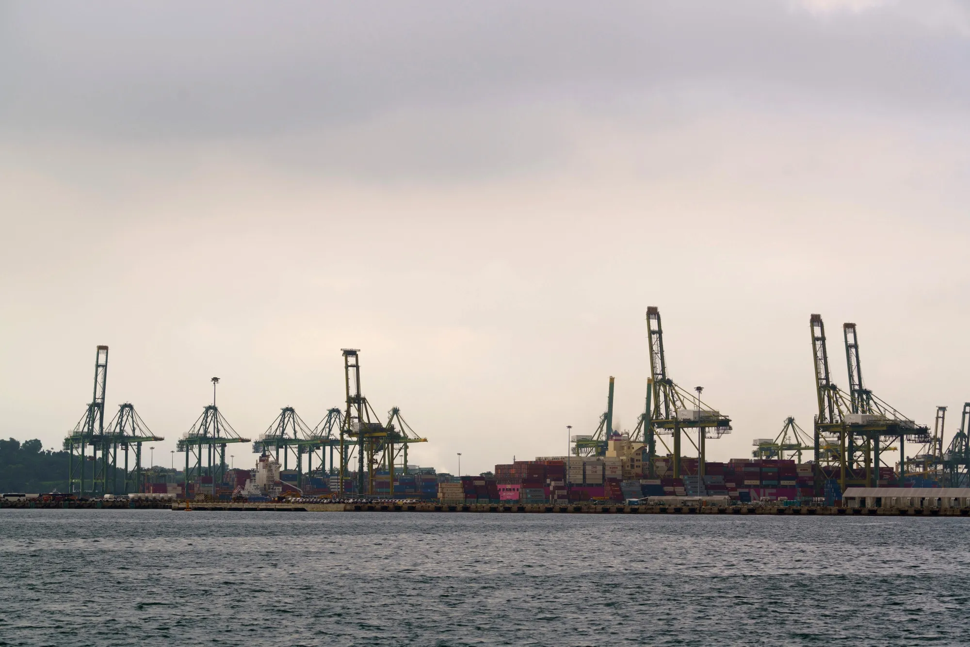 Gantry cranes at the Tanjong Pagar Terminal in Singapore.