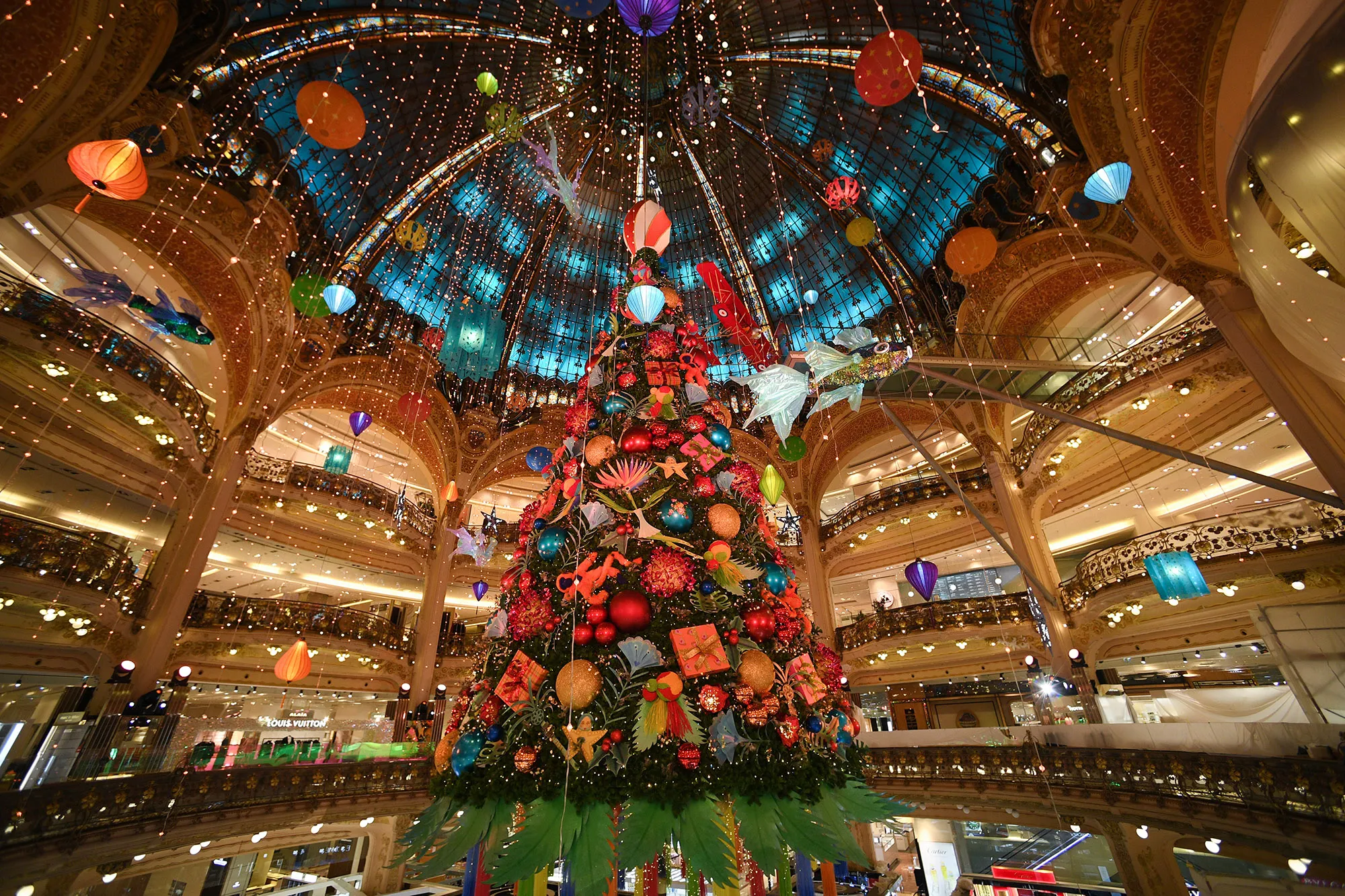 The empty Galeries Lafayette&nbsp;in Paris, Nov. 19.&nbsp;