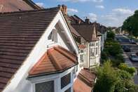 UK - London - Edwardian houses and aerial street