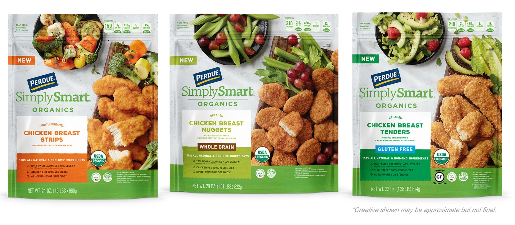 An illustration of Perdue Simply Smart Organics.