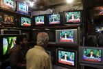 Imran Khan addressing the nation on television, in Karachi on March 4.&nbsp;