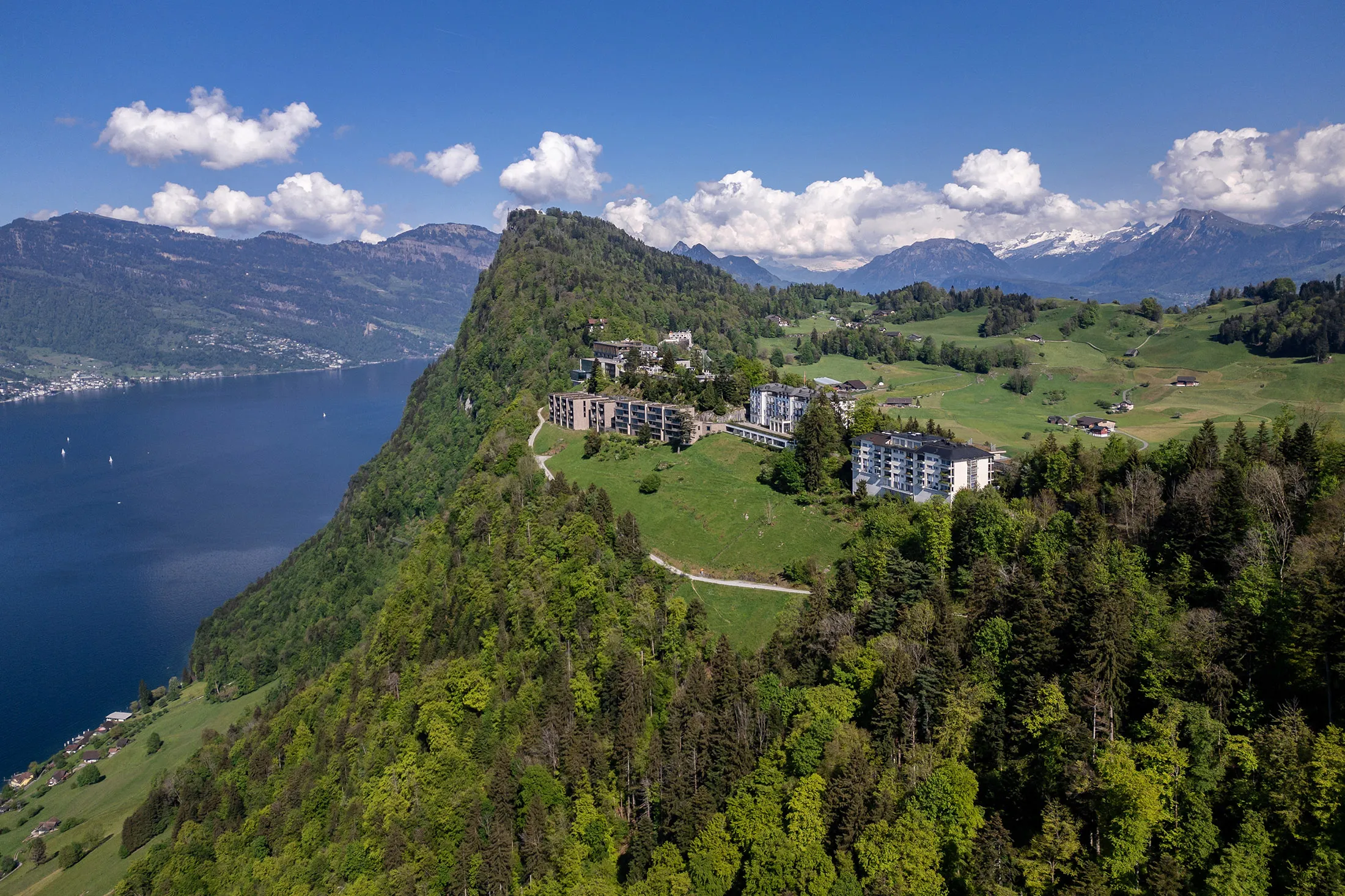 The Burgenstock resort above Lake Lucerne, where the Ukraine Peace Conference will be held next month.