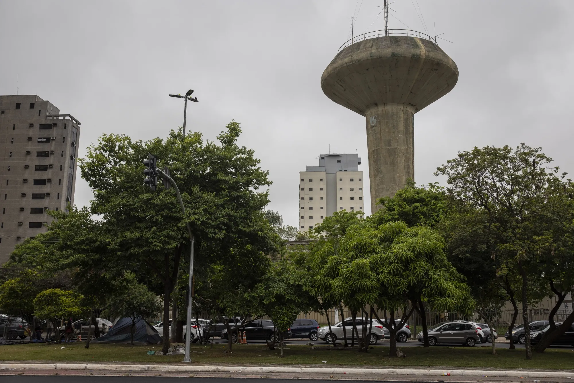 A&nbsp;Cia. de Saneamento Basico do Estado de Sao Paulo&nbsp;water storage tank in Sao Paulo.