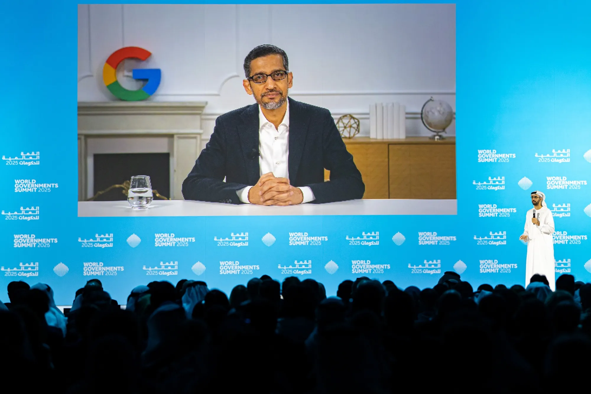 Sundar Pichai during the World Governments Summit in Dubai on Feb. 12.