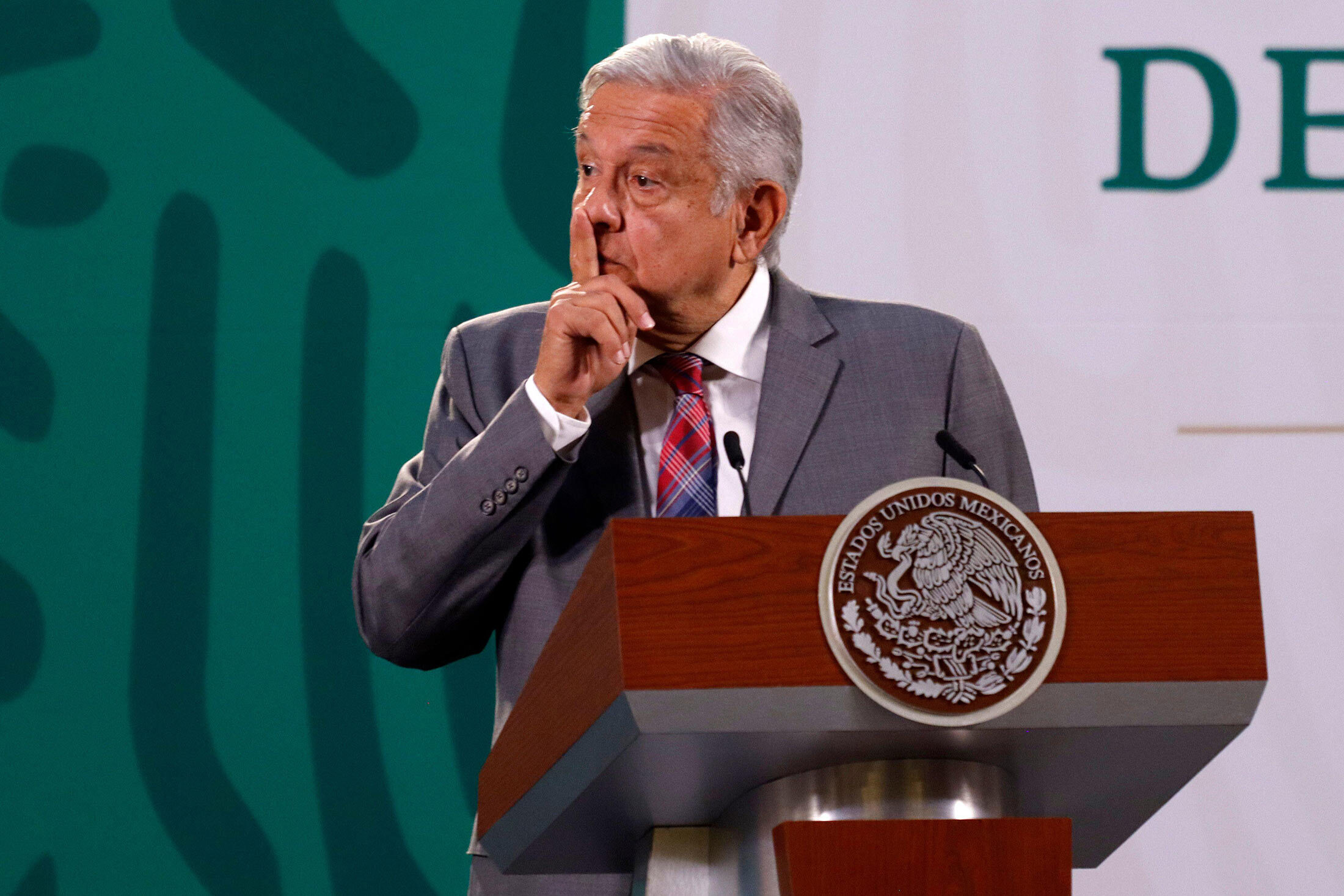 Mexican President Andrés Manuel López Obrador in the April 26 edition of his daily news conference.