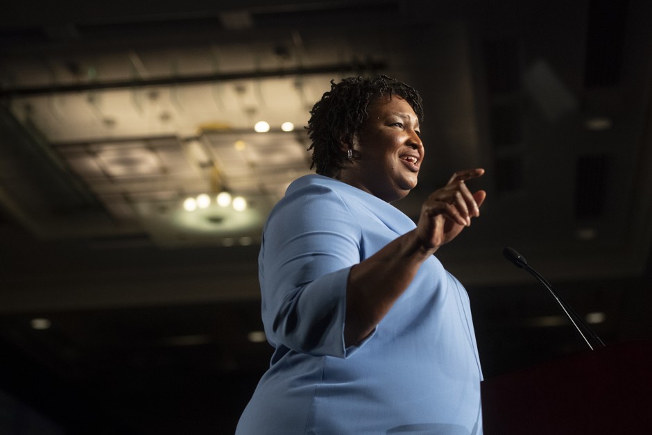 Stacey Abrams, pictured at an election night watch party, now plans to take on the 2020 Census.
