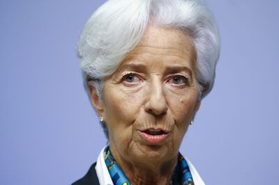 European Central Bank President Christine Lagarde Announces First Rate Decision