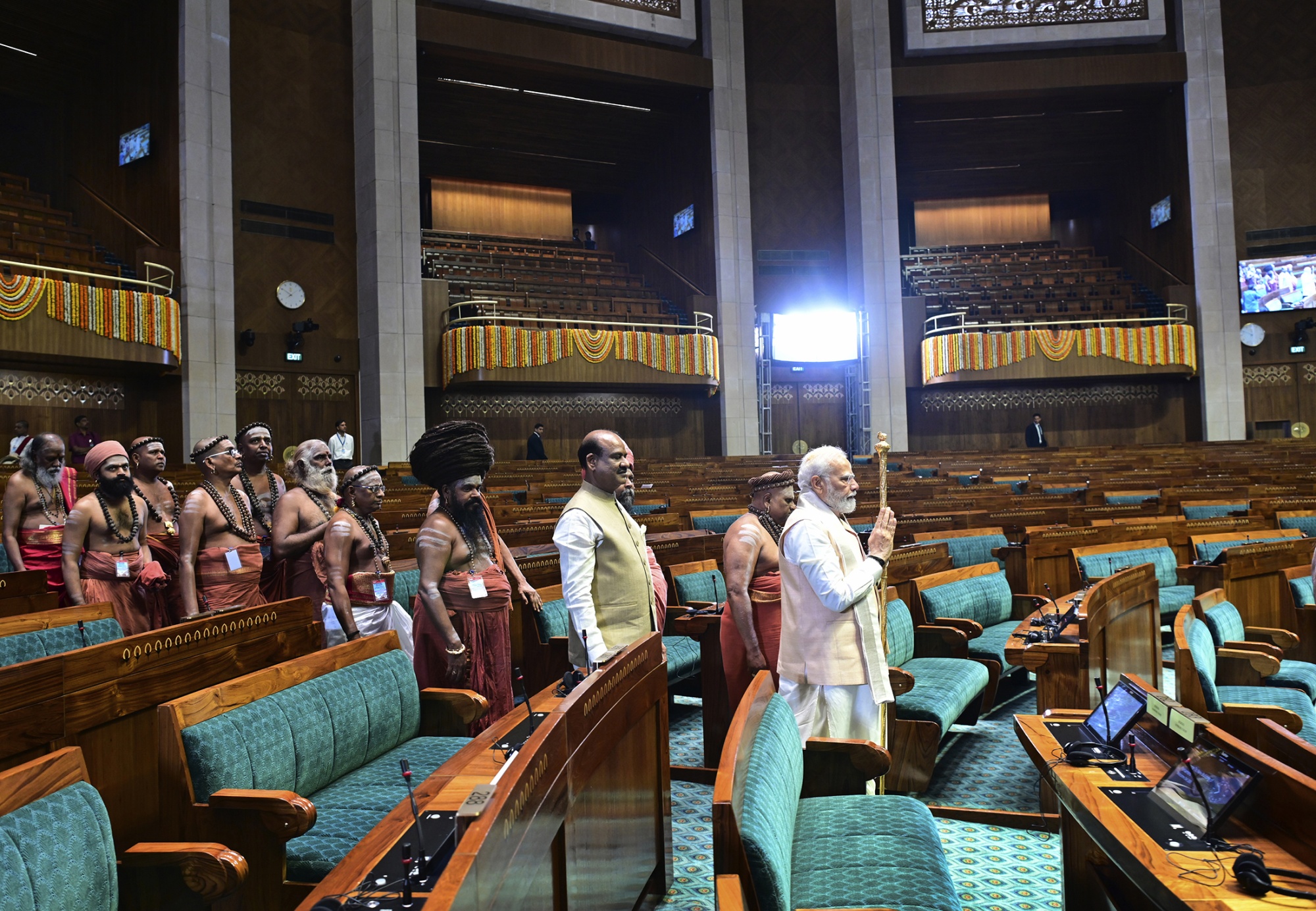 Bharatiya Touch For New Staff Uniform In New Parliament, PICS