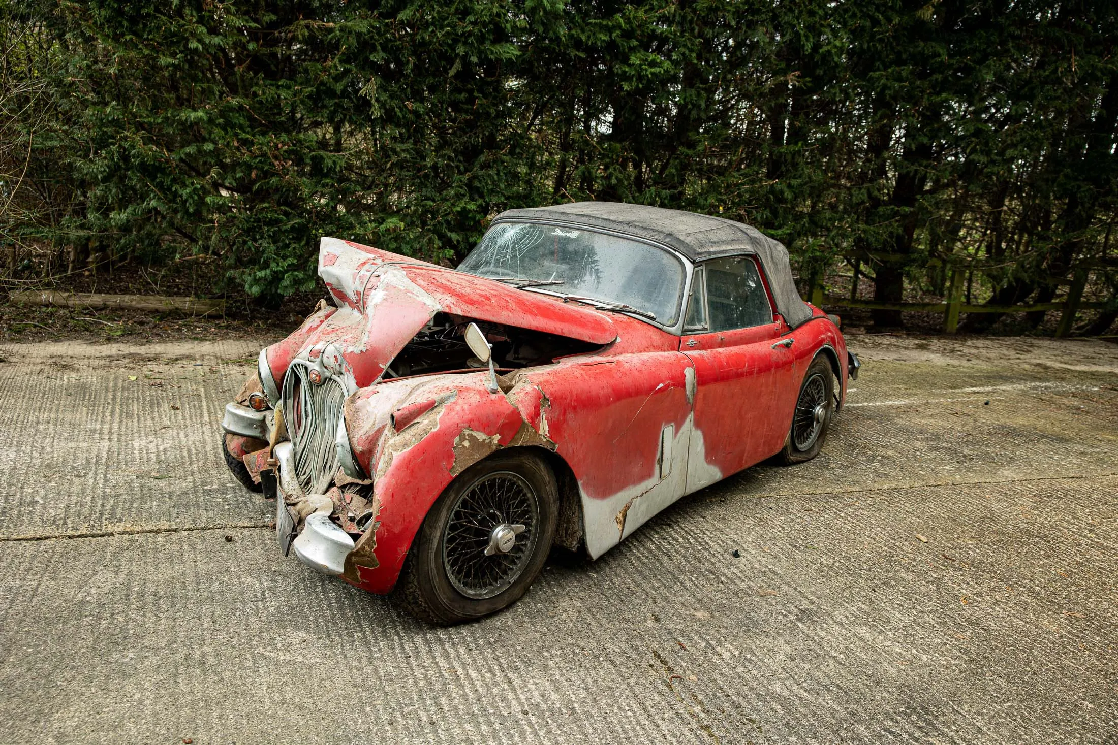 This Crumpled, Derelict Jaguar Sold for Six Times Its Value
