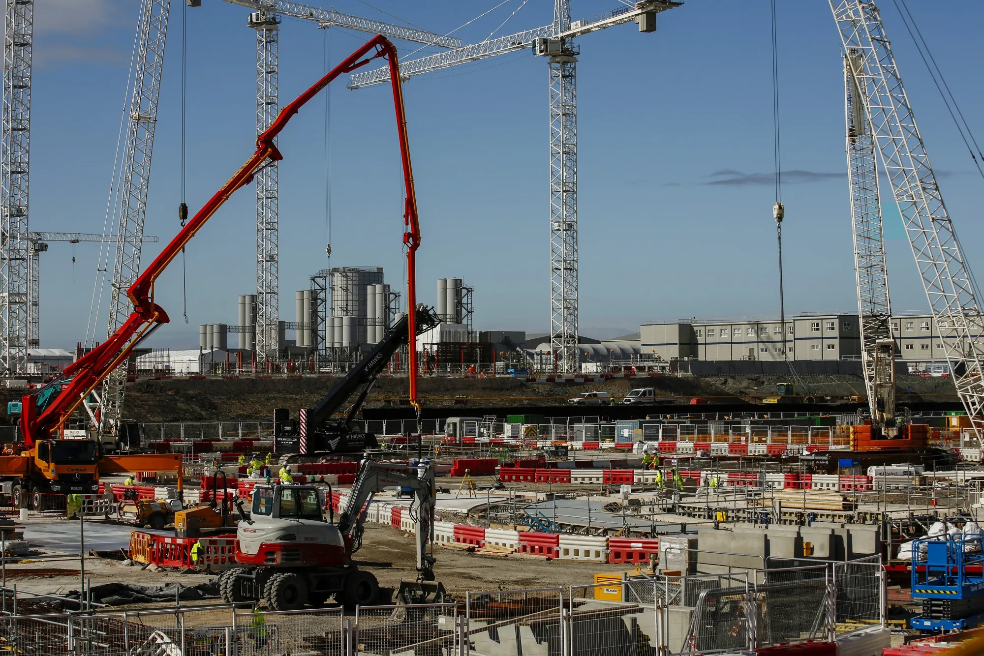 Construction work at&nbsp;Hinkley Point C nuclear power station near Bridgwater, U.K.