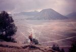 Van der Linde hiking Mount Bromo in East Java in the early 1990s.