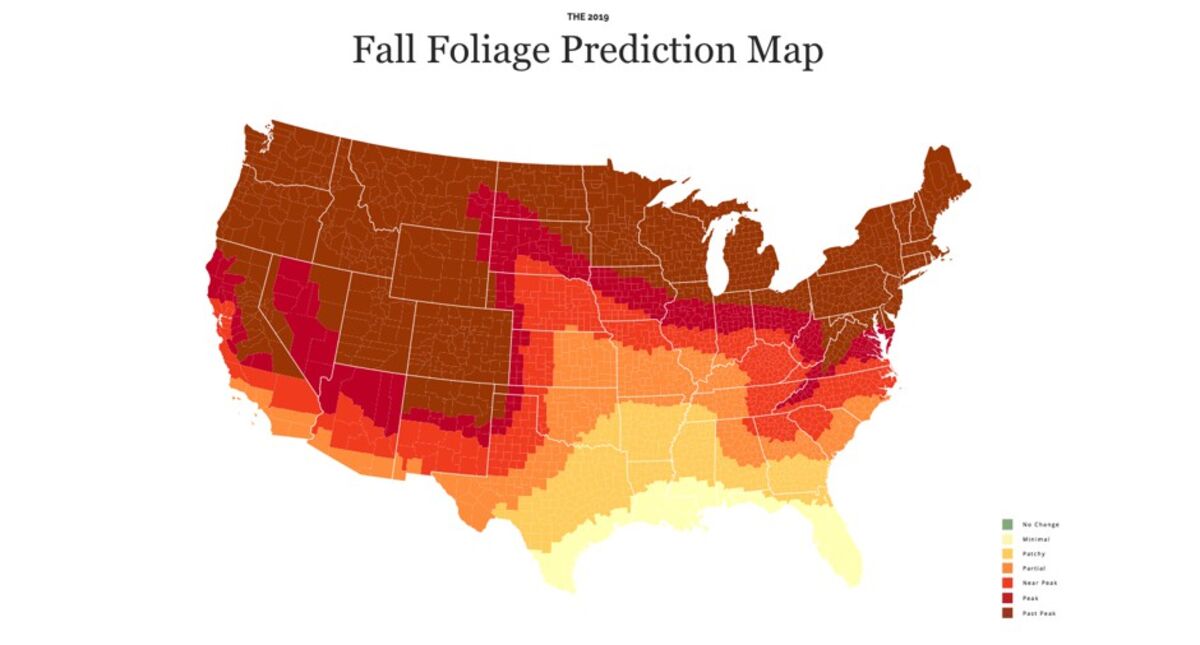 Fall Foliage Prediction Map Maps: When To Expect Fall Colors Across America - Bloomberg