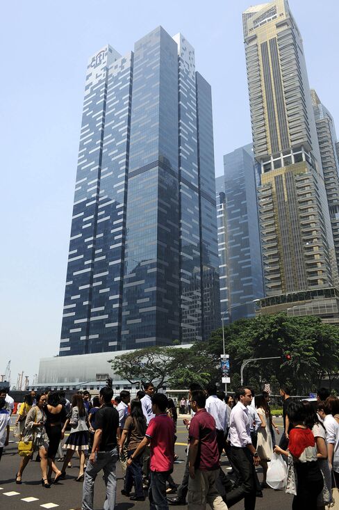 Asia Square complex in Singapore.