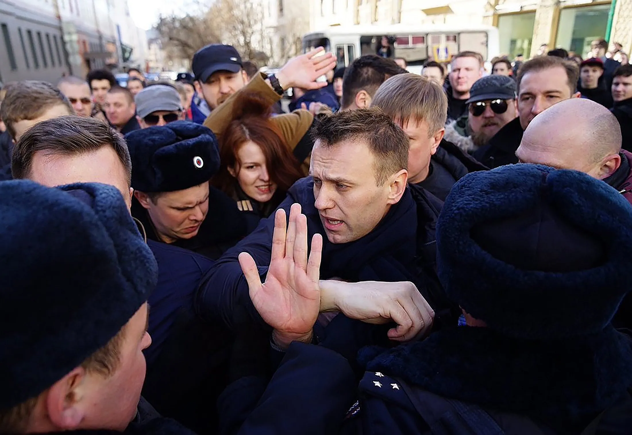 Navalny in Moscow on March 26.
