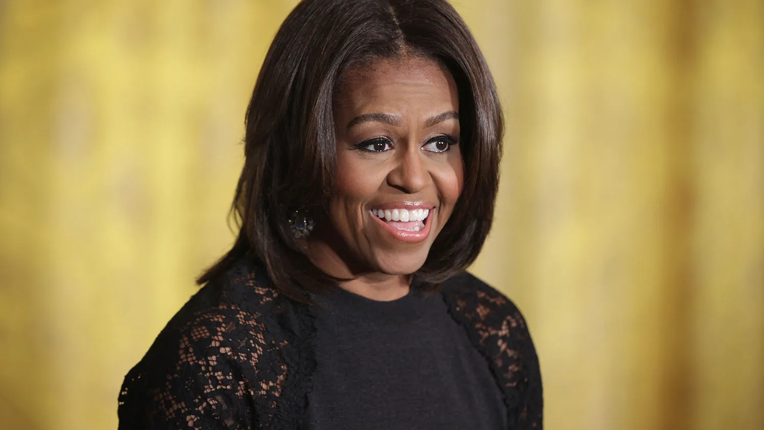 U.S. first lady Michelle Obama speaks during an event to mark Nowruz, a holiday that is celebrated by over 300 million people in diverse ethnic and religious communities across the Middle East, Central and Southwest Asia, and Eastern Europe, March 11, 2015 in the East Room of the White House in Washington, DC.
