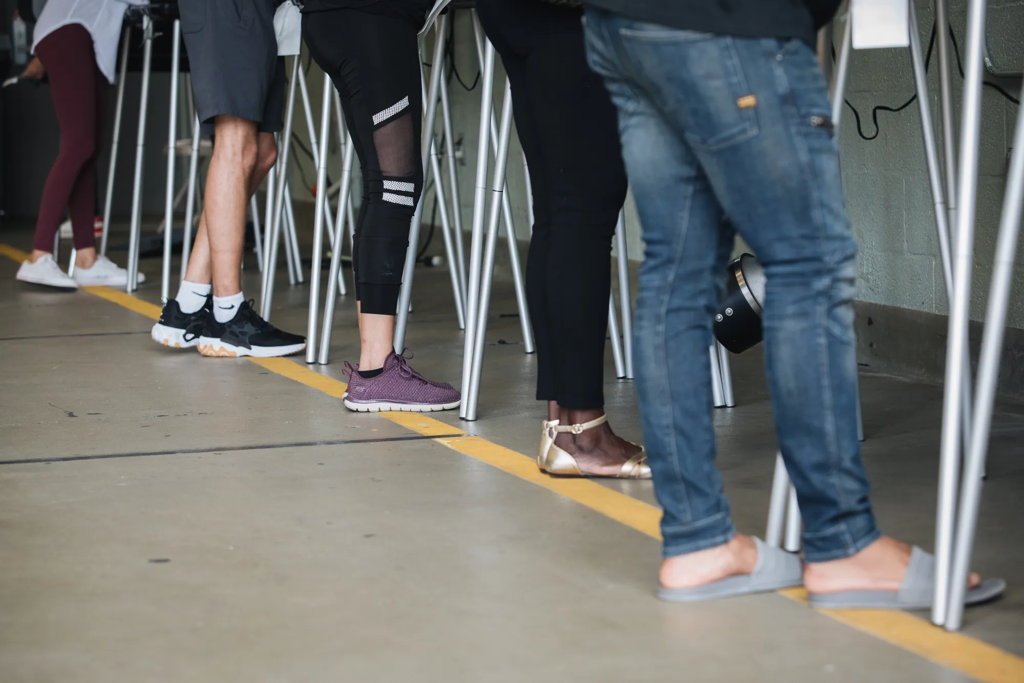 Voters cast ballots at a polling location for the 2020 Presidential election in Miami Beach, Florida, on Nov. 3, 2020.