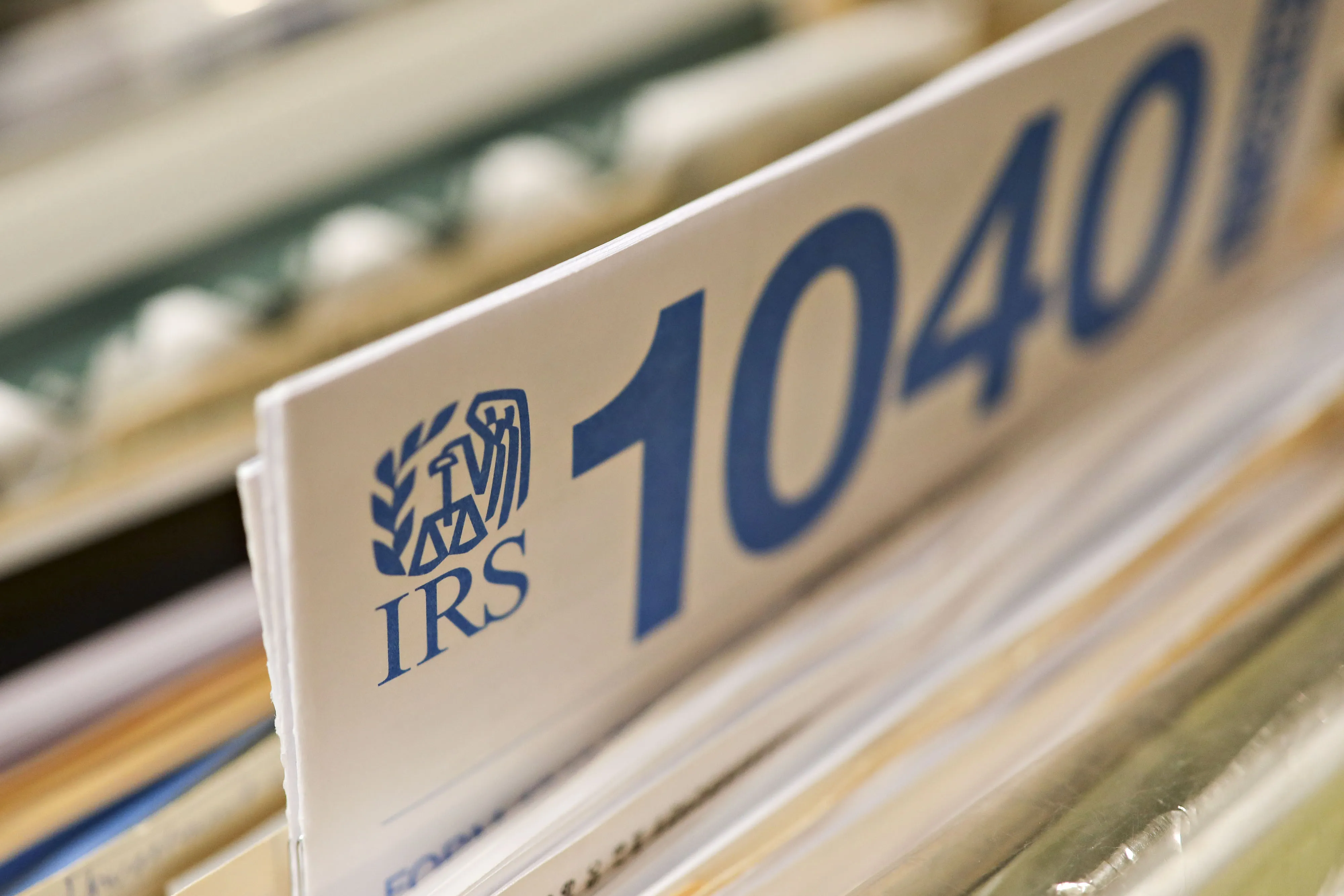 A U.S. Department of the Treasury Internal Revenue Service (IRS) 1040 Individual Income Tax form.