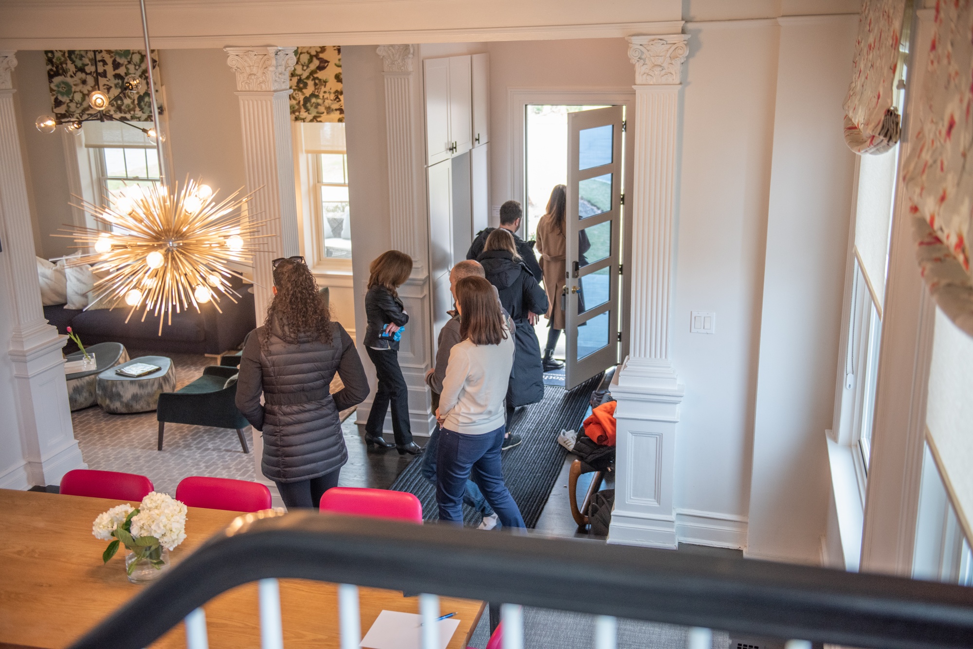 Prospective buyers attend&nbsp;an open house for a property listed at $2.48 million in Larchmont on Jan. 22 .&nbsp;