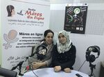 Kaoutar Belhirech (left) and Fatima Tourari (right) in the Mères en Ligne radio station.