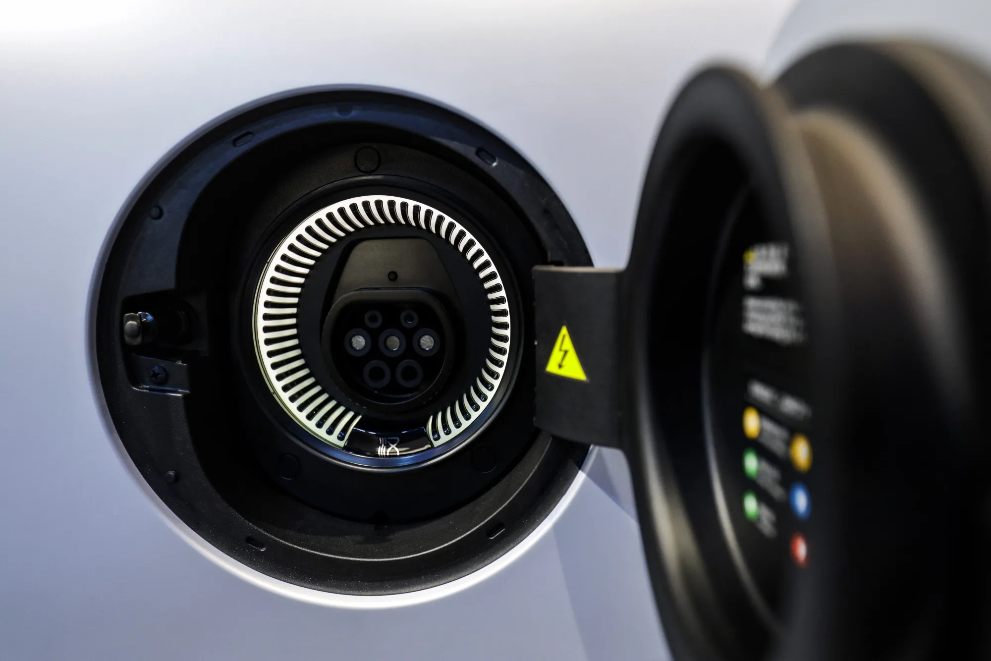 An electric vehicle charging plug.