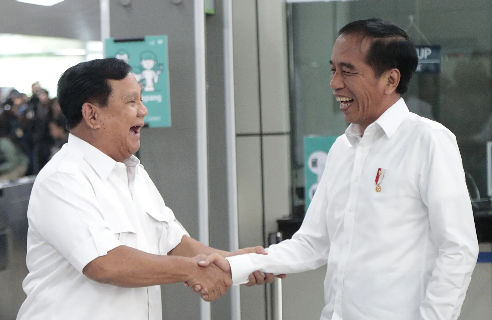 Prabowo Subianto and Joko Widodo in Jakarta on July 13.