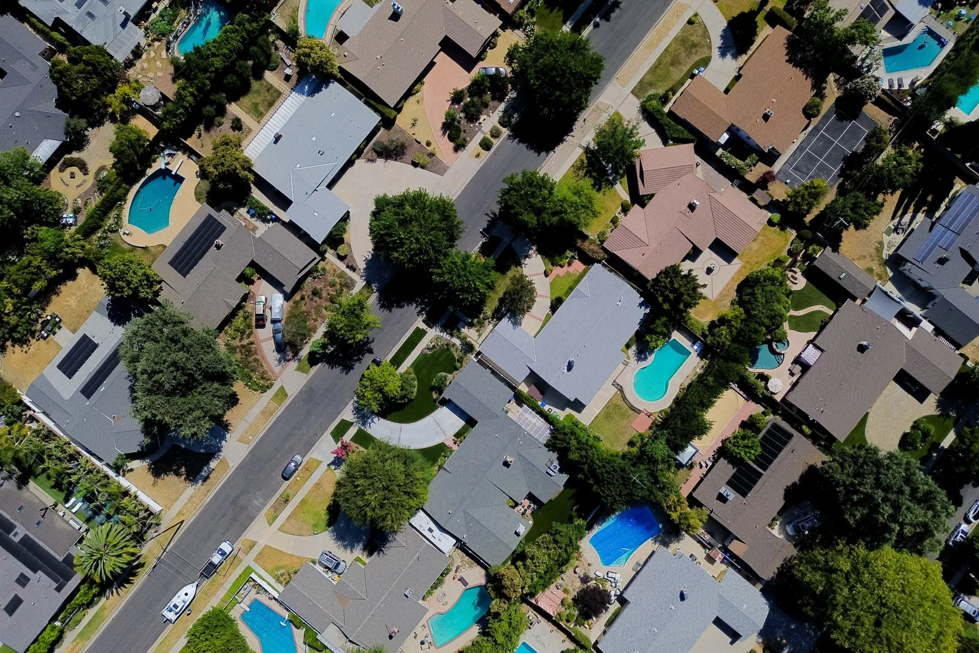 Homes in Los Angeles, California.