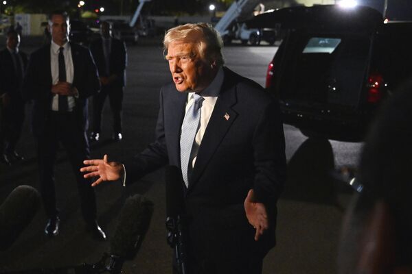 President Donald Trump before boarding Air Force One in West Palm Beach, Florida, on Nov. 16.