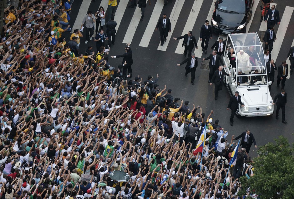 A photo from Pope Francis' visit to Rio de Janeiro in 2013.