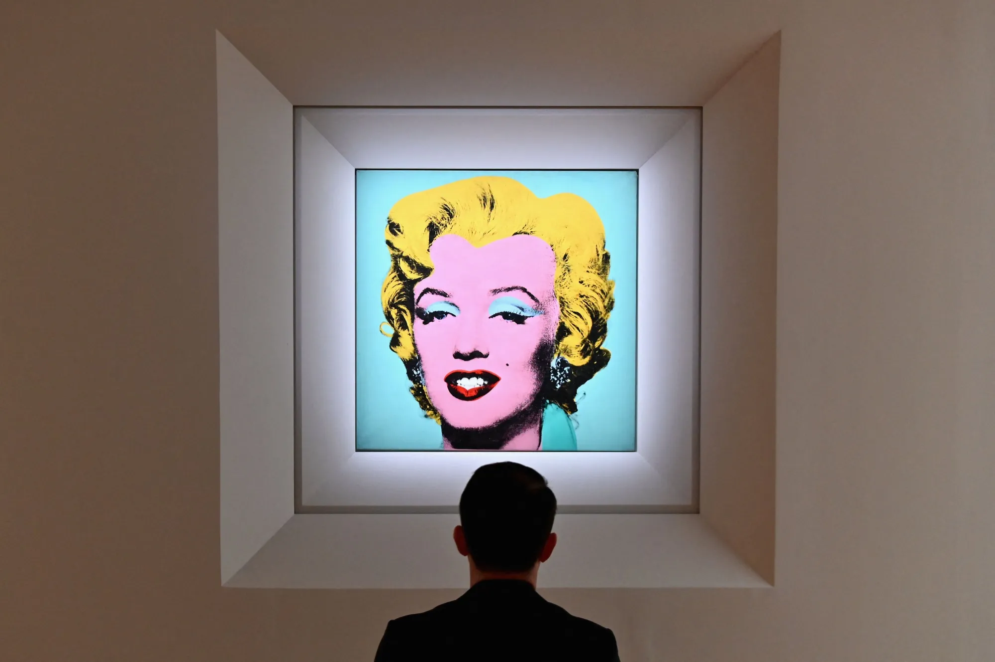 Andy Warhol's 'Shot Sage Blue Marilyn'.
