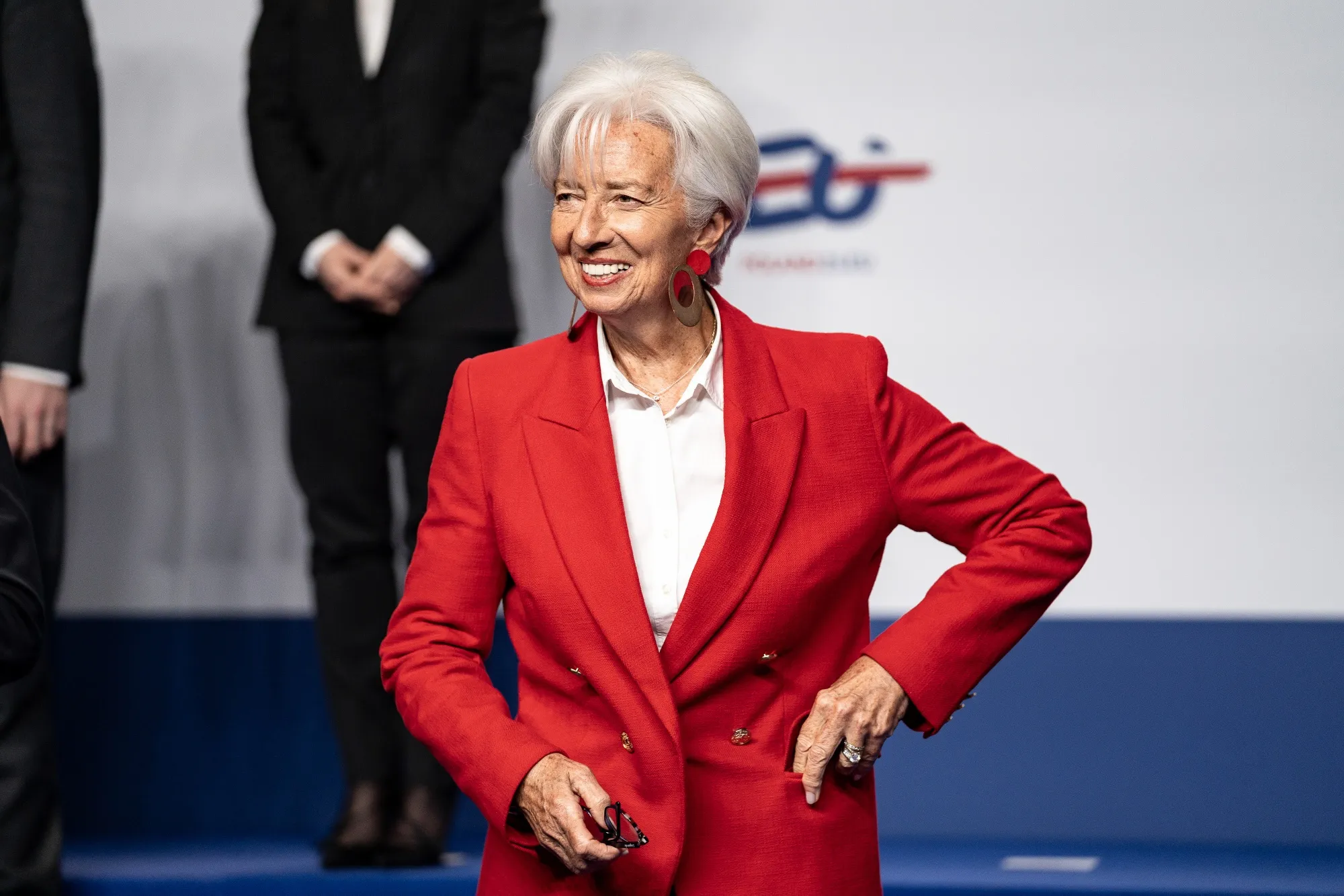 Christine Lagarde, president of the European Central Bank (ECB), during the EU Ministers for Economic and Financial Affairs (ECOFIN) and Central Bank Governors informal meeting in Warsaw, Poland, on Friday, April 11, 2025.&nbsp;