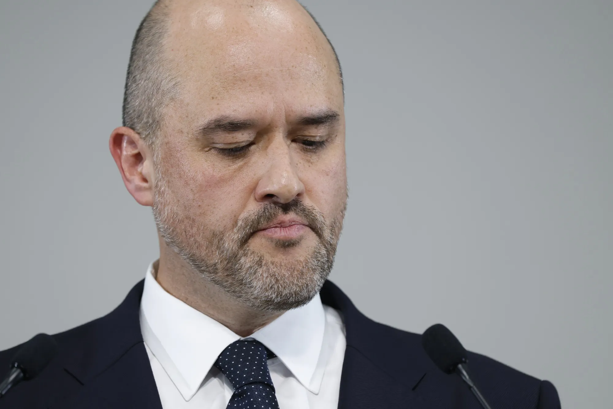 Nissan CEO Ivan Espinosa at a news conference on July 15.