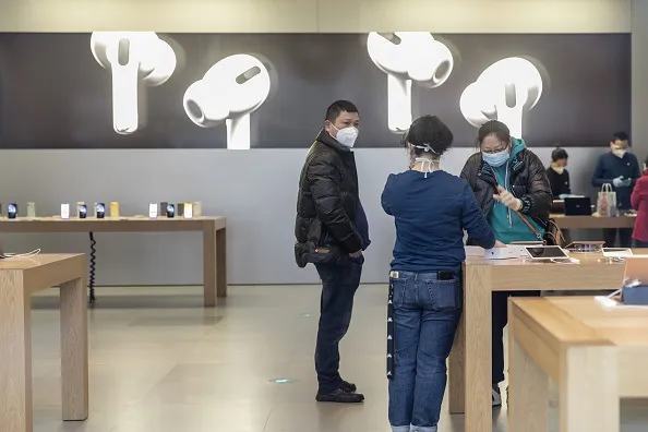 An Apple Inc. store in Shanghai last weekend.&nbsp;