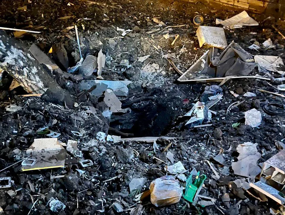 Damage following the accidental Russian bombing in Belgorod, Russia, on April 21.