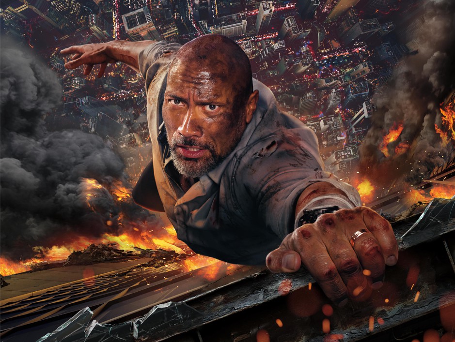 Not John McClane: Dwayne Johnson as Will Sawyer in 'Skyscraper.'