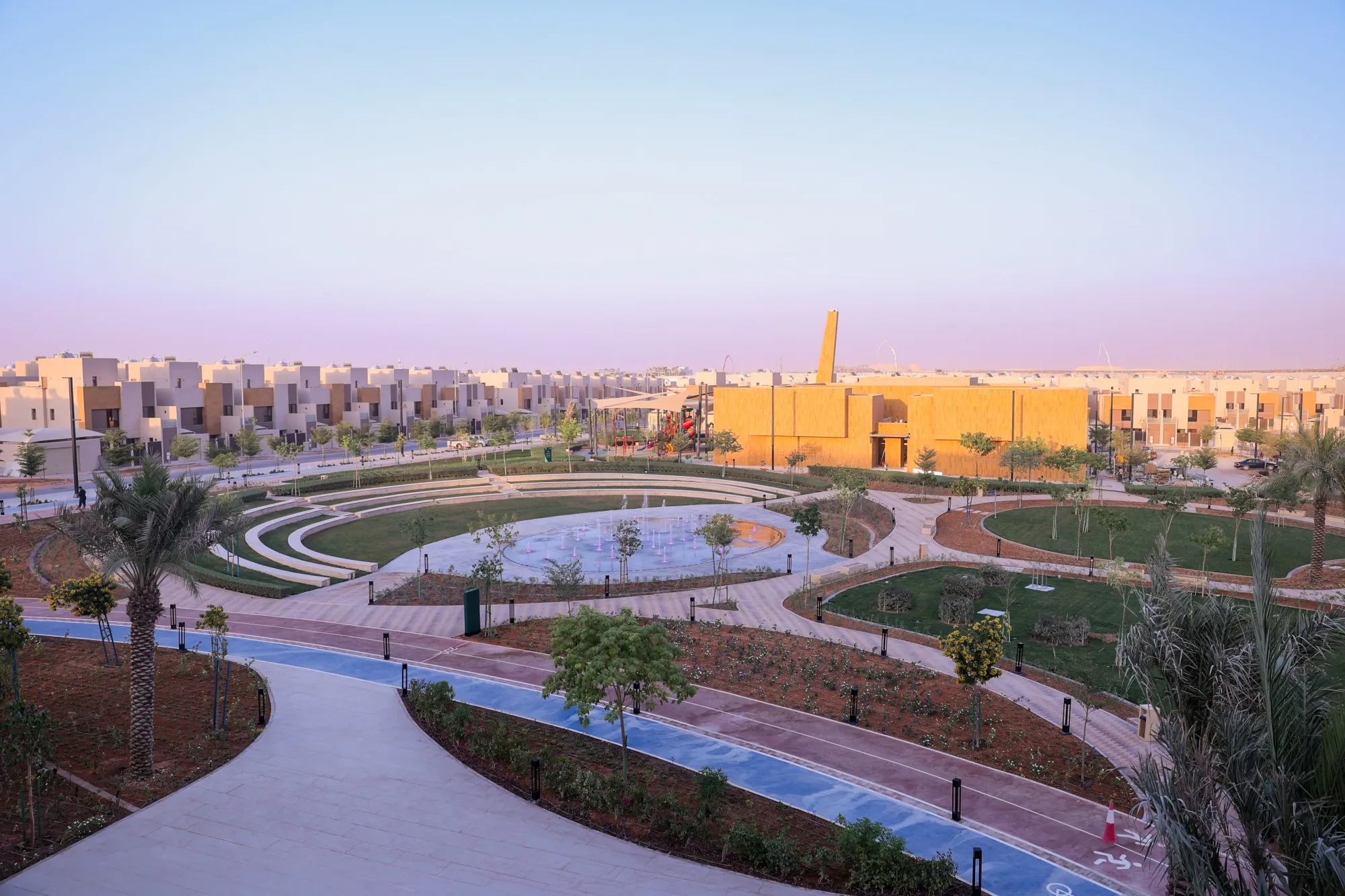 A park in Khuzam, a new development an hour north of Riyadh.