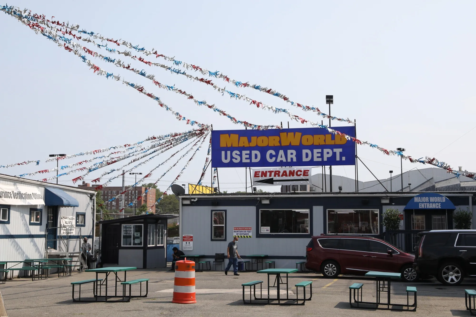 A used-car lot in New York’s Queens borough on July 15, 2021.