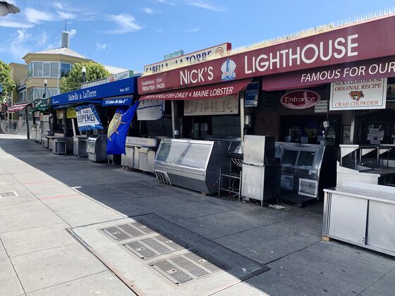 Down on Fisherman’s Wharf, the Sea Lions Bark at Empty Piers