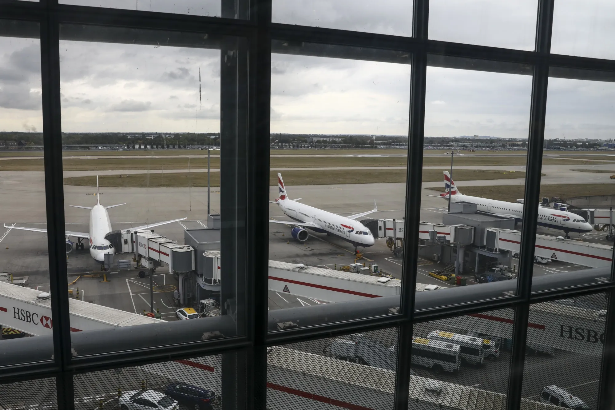Passenger aircraft atTerminal 5 London Heathrow Airport.