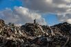 Palestinian youths search for salvageable items to reuse in a garbage dump that sprawls across what used to be the Firas market in Gaza City, Gaza city, Gaza Strip, Palestinian Territory - 10 Apr 2025