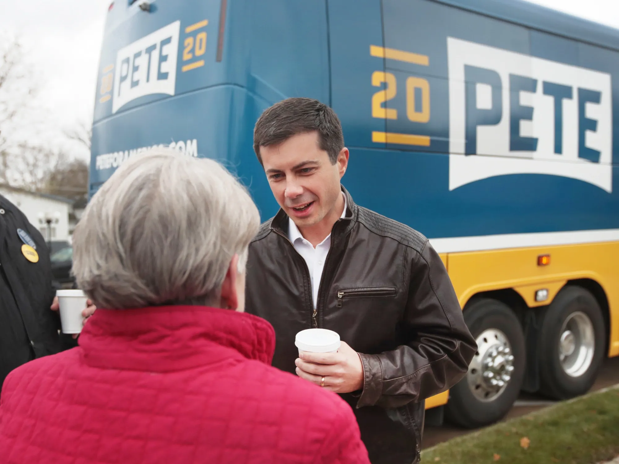 Pete Buttigieg during a campaign stop in Britt, Iowa, on Nov. 4.