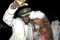 Diddy, the hip-hop mogul also known as Sean Combs, at Burning Man with songwriter Bella Hunter in 2014.