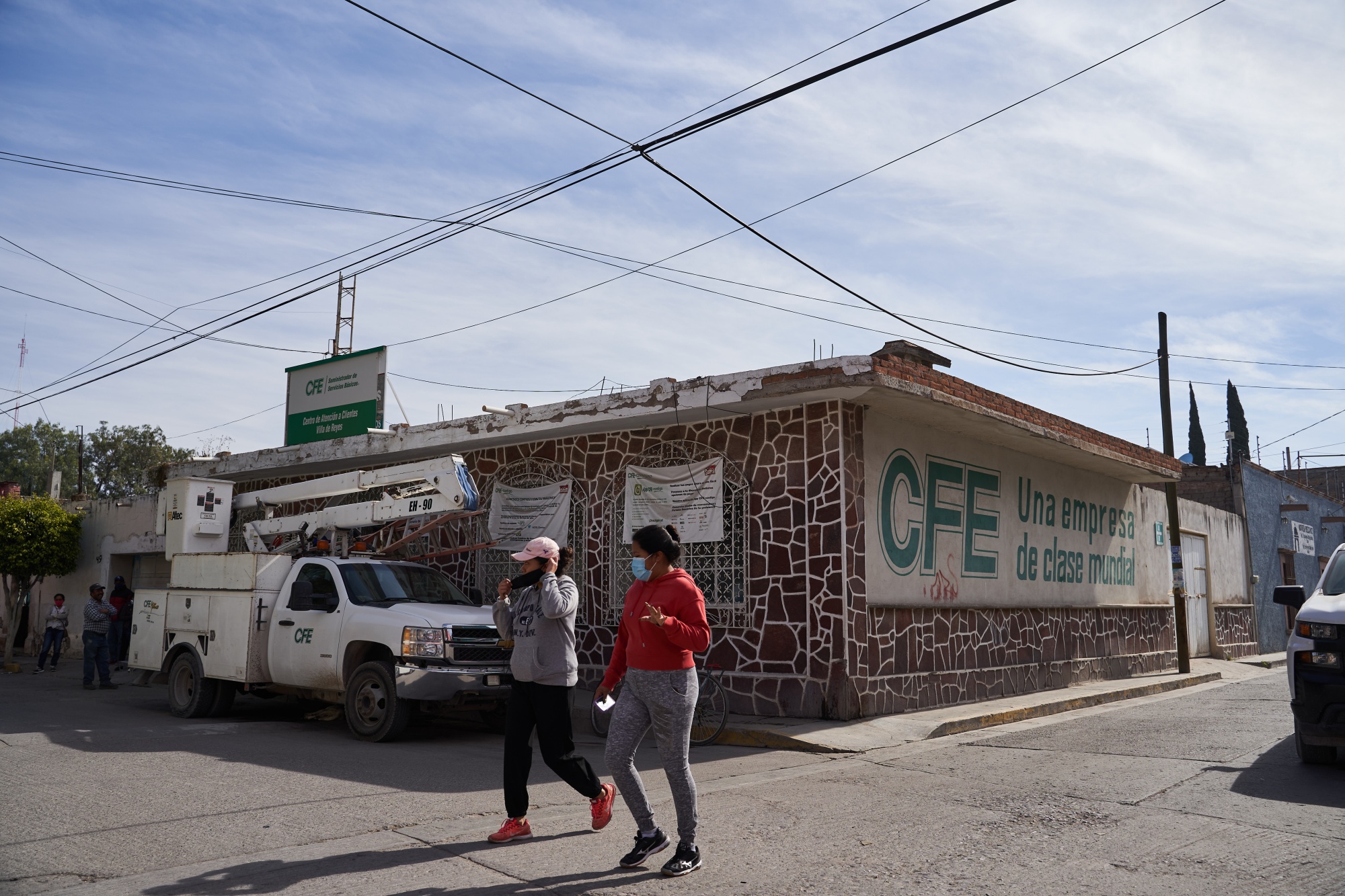 A Comision Federal de Electricidad (CFE) facility in Villa de Reyes, San Luis Potosi state, Mexico.