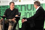 Paul Graham of Y Combinator and Charlie Rose talk during TechCrunch Disrupt New York in 2011&#13;
&#13;
&#13;
&#13;
