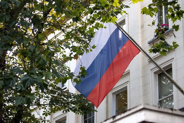 The Russian embassy in London.