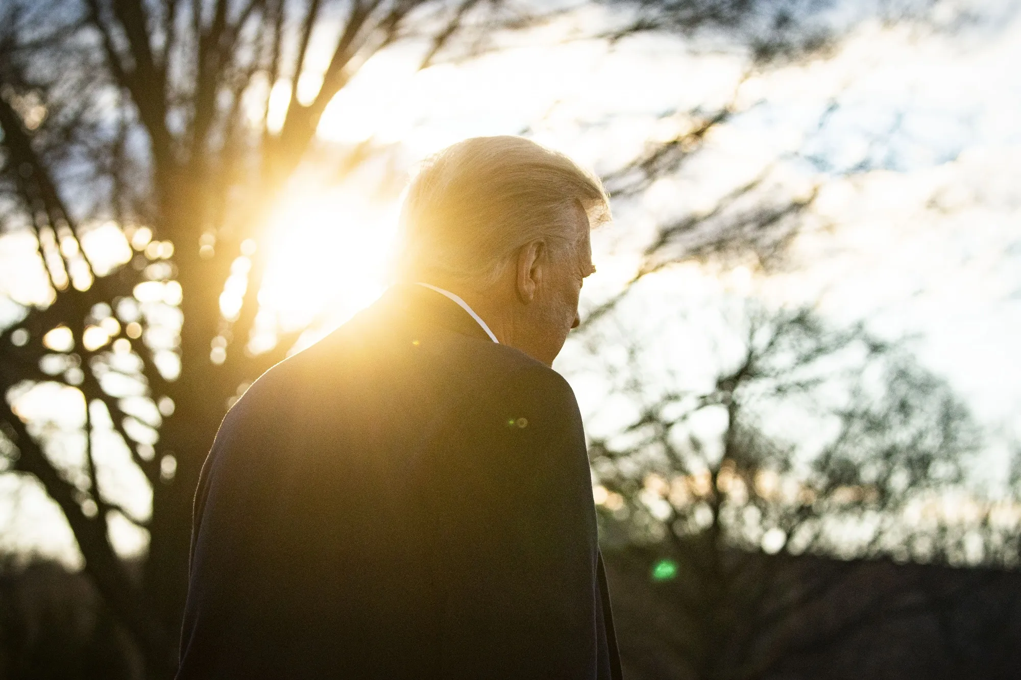 President Trump Departs White House Ahead Of Inauguration Ceremonies
