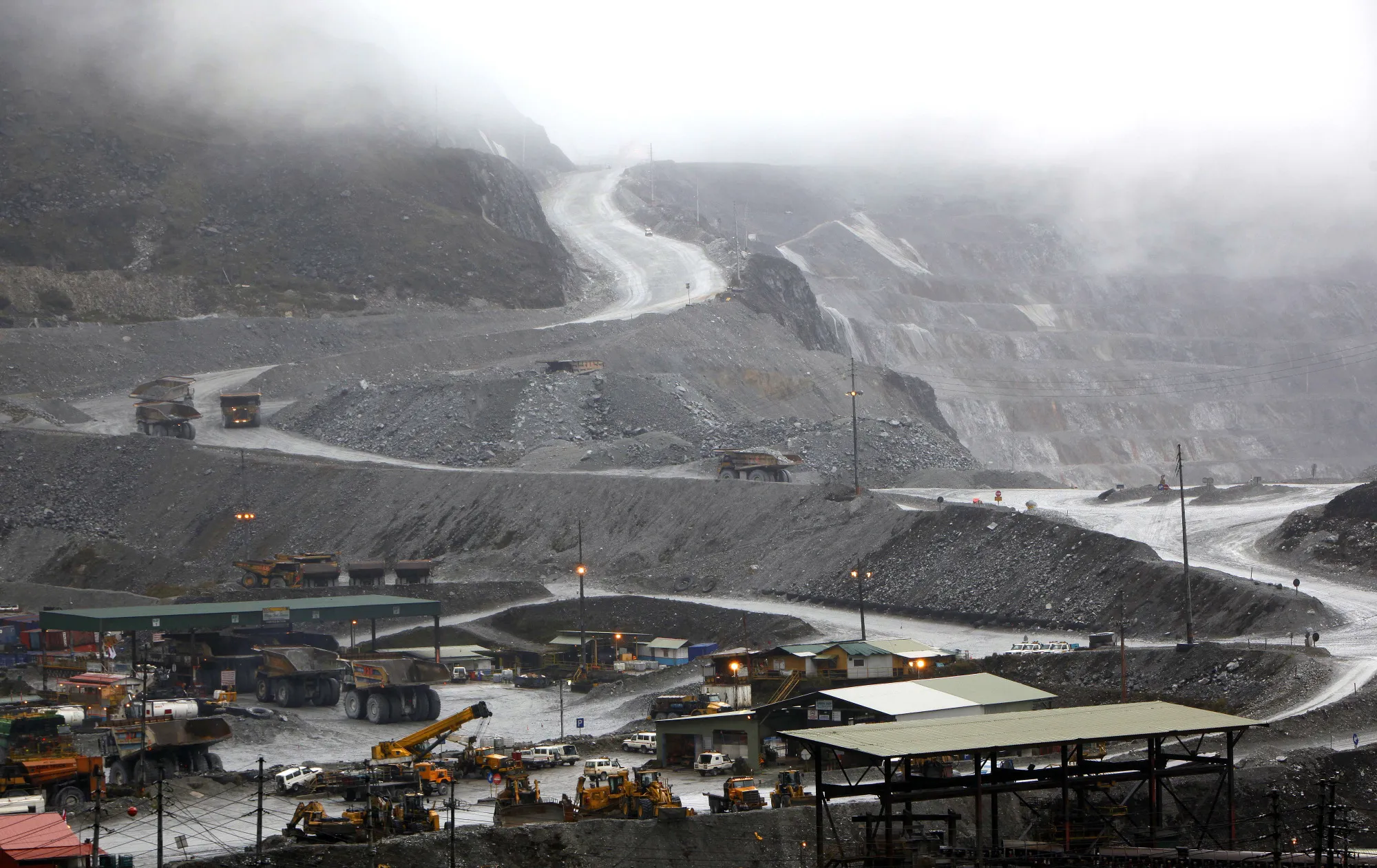Grasberg copper and gold mining complex in Papua province.