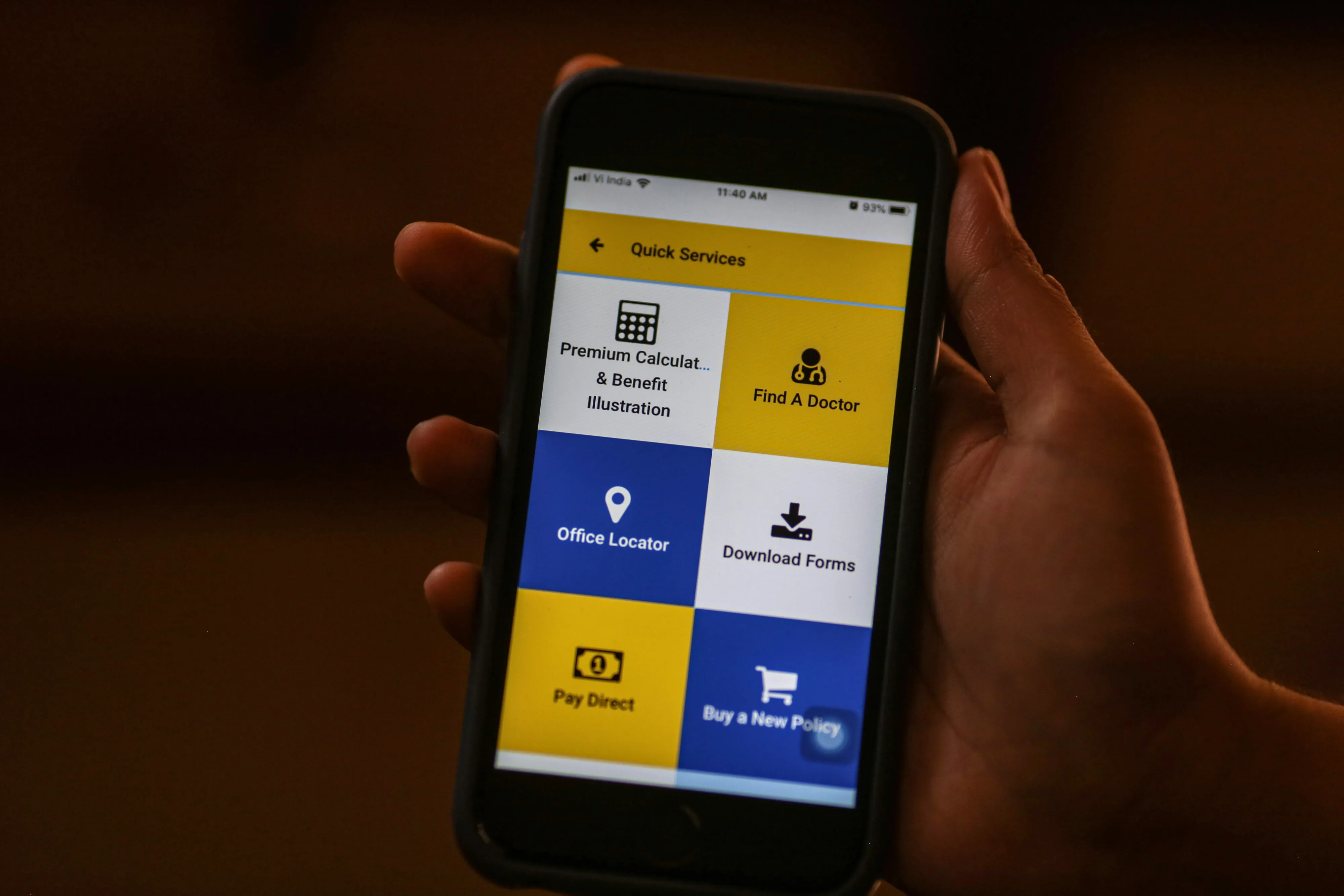 The Life Insurance Corp. of India app.