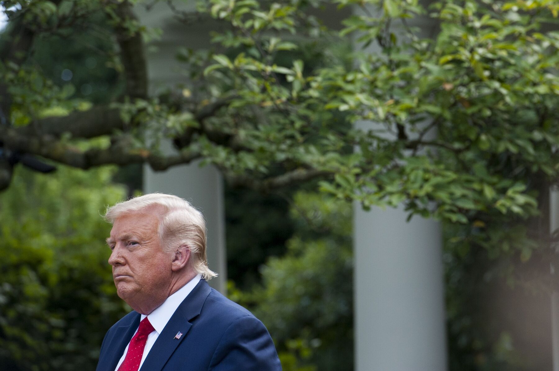 Donald Trump during an event in the Rose Garden of the White House on July 9.